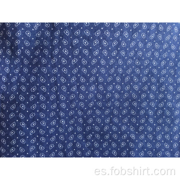 Camisa de manga corta con estampado azul marino